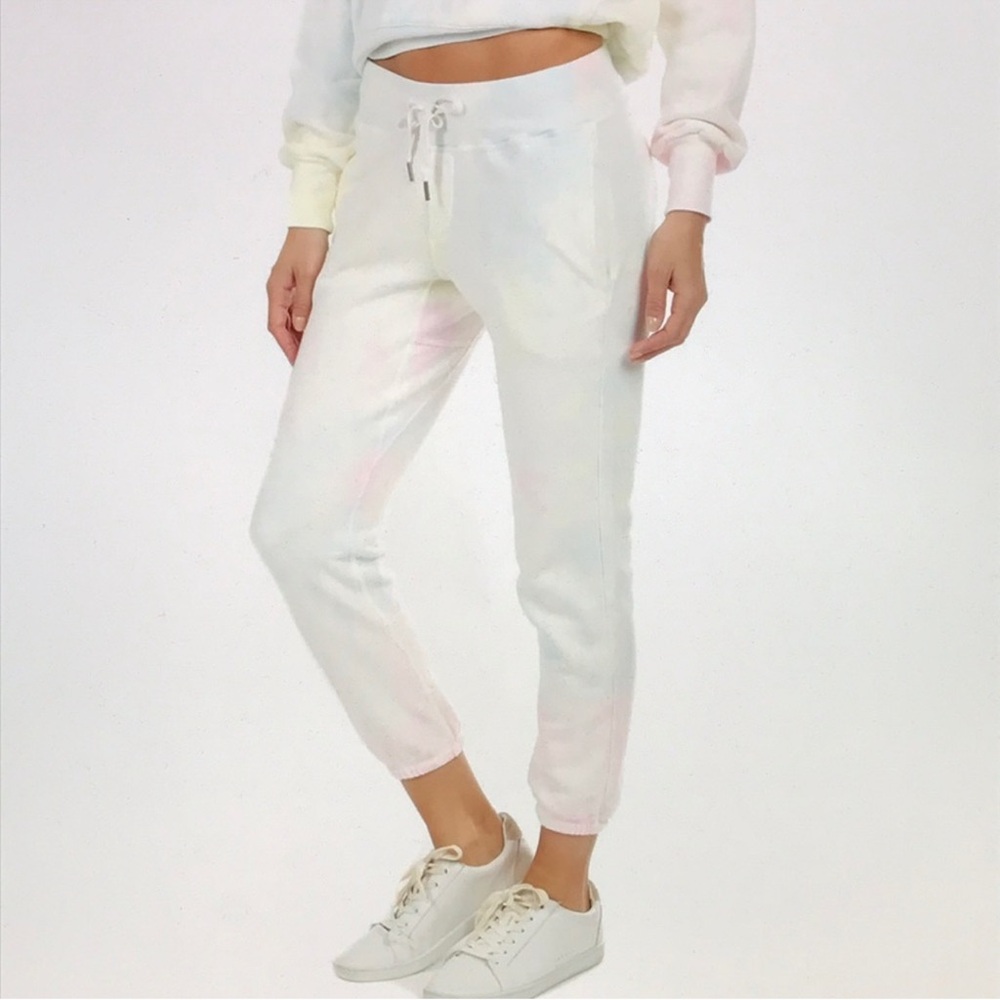 NSF FULL SET Tie Dye Lisette Sweatpants and Hoodie! Size Small. Pink. Light Blue